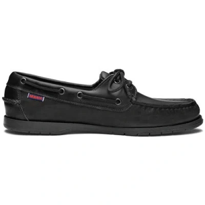 Sebago Classic Portland Boat Shoes In Black