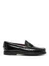 Sebago Classic Dan Patent Leather Penny Loafers In Black