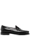 Sebago Black Pull-on Loafers In Leather Man In Brown