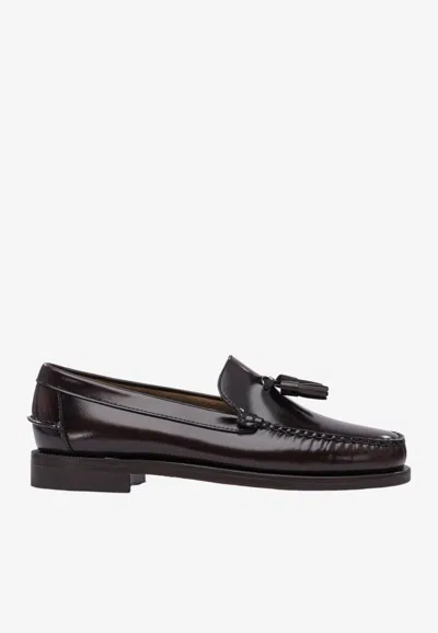 Sebago Classic Will Grained Leather Loafers -dark Brown
