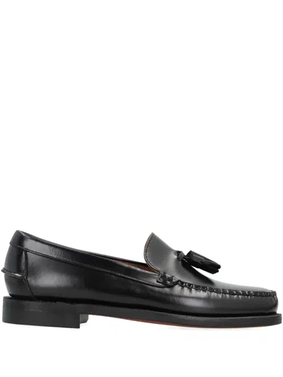 Sebago Classic Will Loafers In Black Leather In Multi