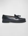 Sebago Classic Dan Multi Tassel Leather Loafers In Blue Navy