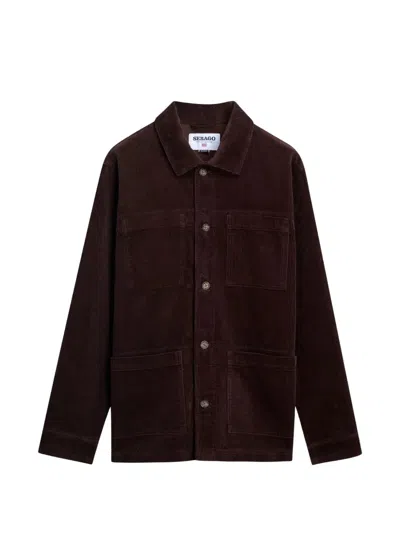 Sebago Corduroy Button-down Jacket In Purple