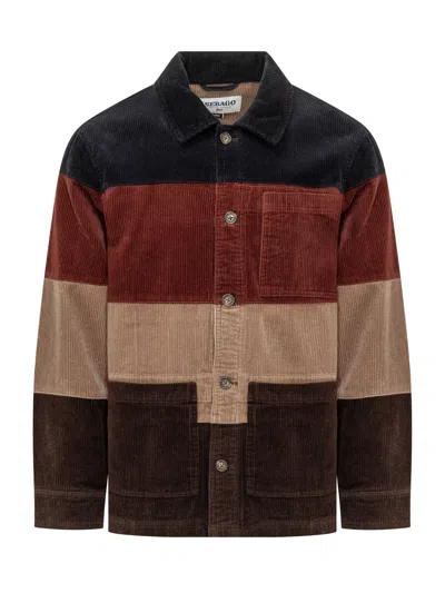 Sebago Corduroy Striped Dorr Jacket In Black