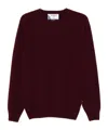 Sebago Deep Red Crew Neck Sweater In Burgundy