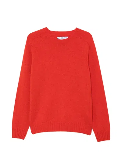Sebago Crew-neck Wool Sweater In Red