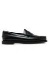 Sebago Dan Black Leather Loafers In Black