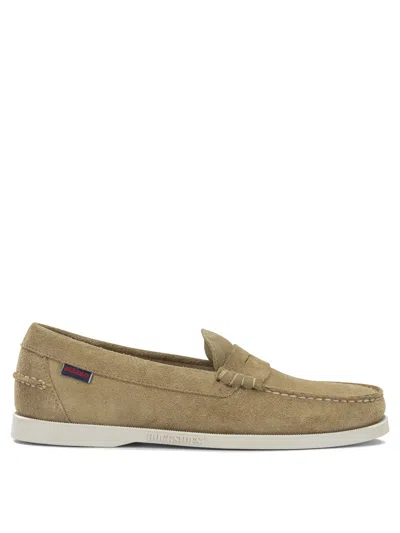 Sebago "dan Boat" Loafers In Neutral