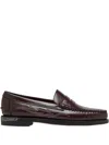 Sebago Dan El Paso Embroidered Loafers In Burgundy
