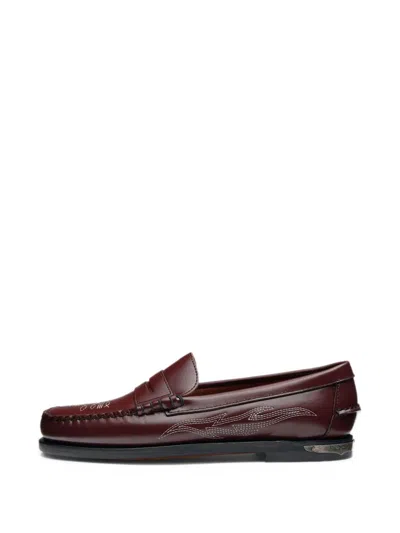 Sebago Dan El Paso Loafers In Red