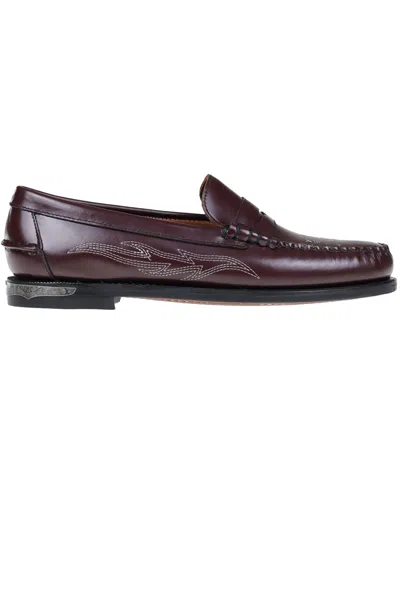 Sebago Dan El Paso Mocassins In Burgundy