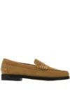 Sebago Mocassini Dan Flesh Out In Pelle Scamosciata Cammello  Uomo In Neutrals