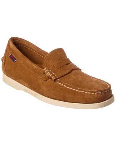 Sebago Dan Leather Boat Shoe In Brown