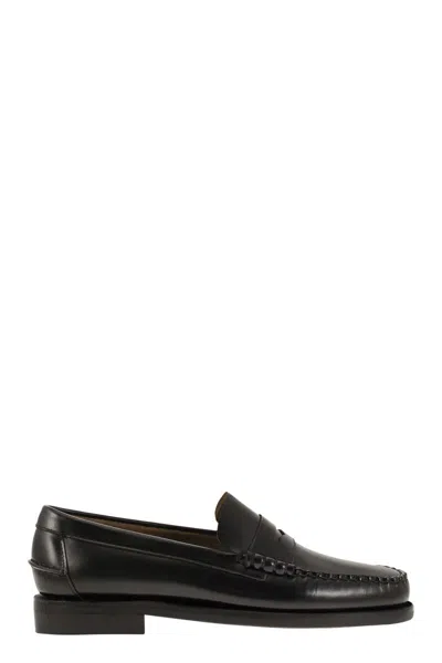 Sebago Dan Leather Loafers In Black