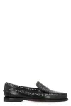 Sebago Moccasin With Hand-sewn Vamp And Rock-inspired Accents In Black