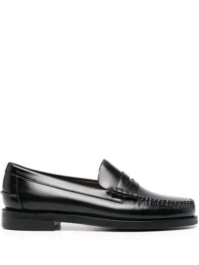 Sebago Dan Leather Loafers In Black
