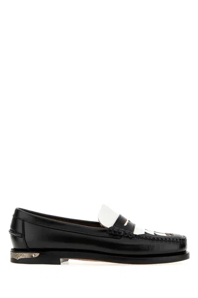 Sebago Dan Leather Loafers For Women In Black