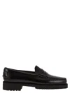 Sebago Black Slip-on Loafers With Lug Sole