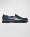 Sebago Dan Pigment Brilliant Blue Leather Loafers In Brilliant Blue