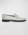 Sebago Classic Dan Pigment Leather Loafers In White