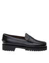 Sebago Black Slip-on Loafers With Lug Sole In Black