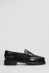 Sebago Black Slip-on Loafers With Lug Sole In Leather Woman In Black
