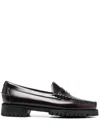 Sebago Bordeaux Leather Sandals With Polished Finish In Black