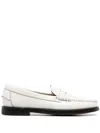 Sebago Classic Dan Pigment Leather Loafers In Weiss