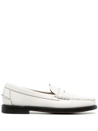 SEBAGO DAN PENNY-SLOT FLAT LEATHER LOAFERS