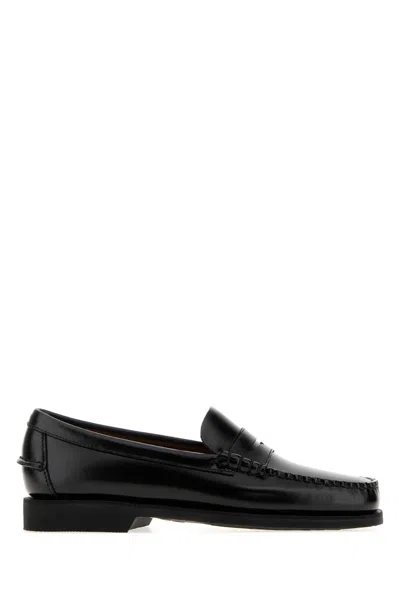 Sebago Dan Po Leather Loafers For Women In Black