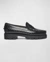 Sebago Moccasin With Hand-sewn Vamp And Rock-inspired Accents In Black