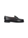 Sebago Classic Dan Bordeaux Leather Loafers In Black  