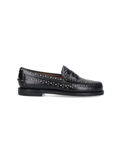 Sebago Dan Studs Loafers - Black In Blue