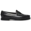 Sebago Moccasin With Hand-sewn Vamp And Rock-inspired Accents In Black