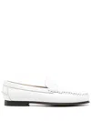 Sebago Classic Dan Pigment Leather Loafers In White