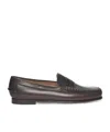 Sebago Leather Moc Stitching Penny Slot Loafers In Brown