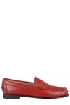 Sebago 'danielle Pop' Red Loafers With Bevelled Toe And Low Stacked Heel In Red
