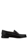 Sebago Round Toe Slip-on Moccasins With Cut-out Upper Design In Black