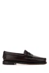 Sebago Dark Brown Leather Classic Dan Loafers In Gray