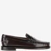 Sebago Rounded Toe Slip-on Moccasins With Smooth Leather Finish In Dark Brown