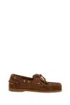 Sebago Dark Brown Solid Loafer In Red
