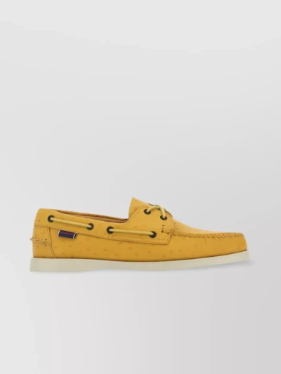 Sebago Decorative Knots Polka-dot Print Loafers In Yellow
