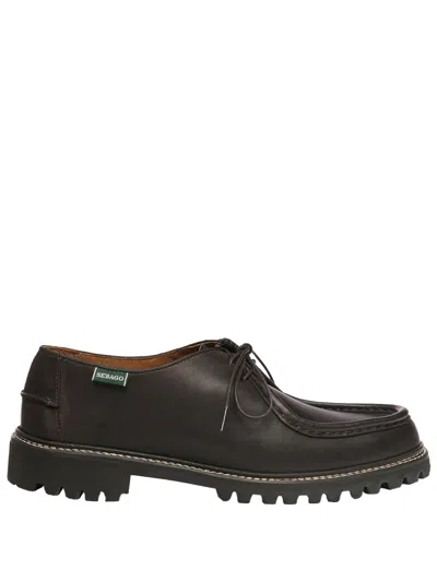 Sebago Derby Opal Lug In Pelle In Black