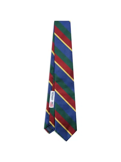 Sebago Diagonal-stripe Tie In Blue
