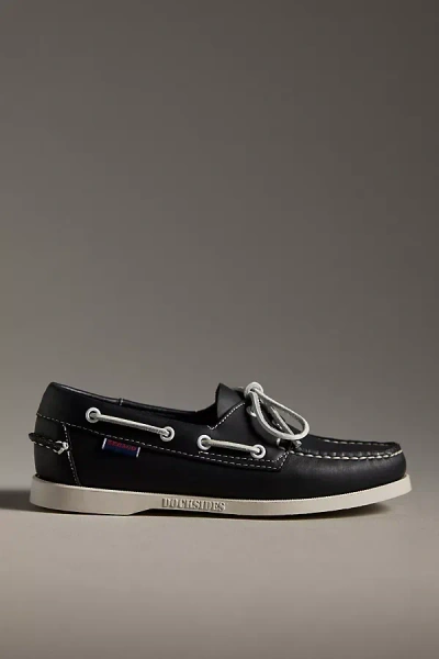 Sebago Dockside Portland Boat Shoes In Blue