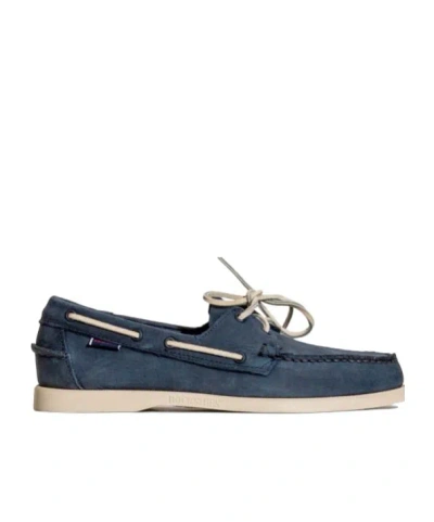 Sebago Dockside Portland Boat Shoes In Blue