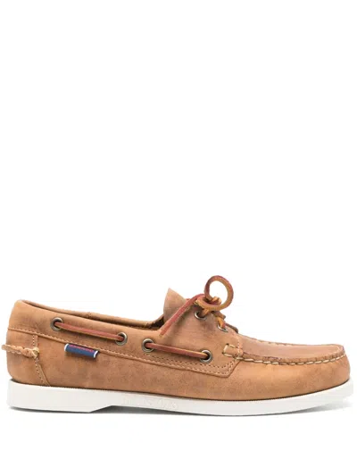 Sebago Dockside Portland Crazy Boat Shoes In Brown