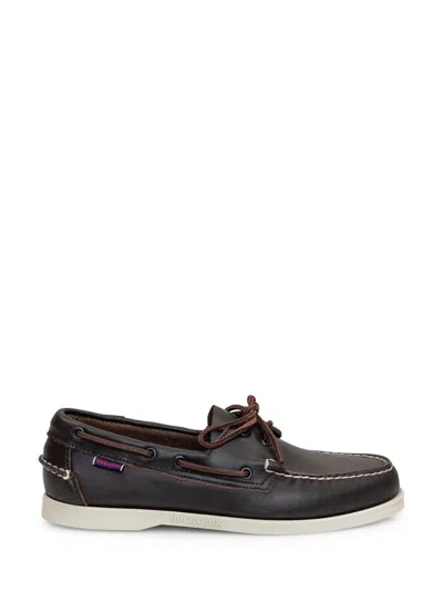 Sebago Dockside Portland Waxed Loafer In Brown