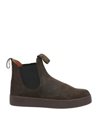 Sebago Docksides Man Ankle Boots Dark Brown Size 7 Leather