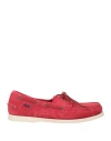 Sebago Docksides Man Loafers Red Size 7.5 Leather